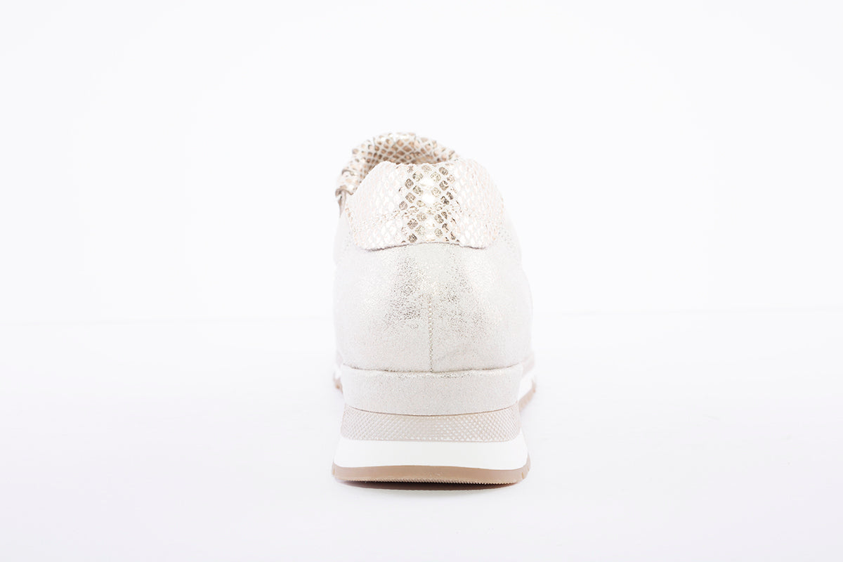 MARCO TOZZI - ZIP TRAINER SHOE - BEIGE COMB