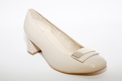 ARA - MEDIUM HEEL SHOE - NUDE PATENT