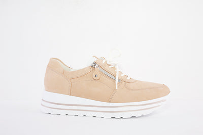 WALDLAUFER - 758008 213 LANA LACED SHOE -H WIDTH - TAN NUBUCK