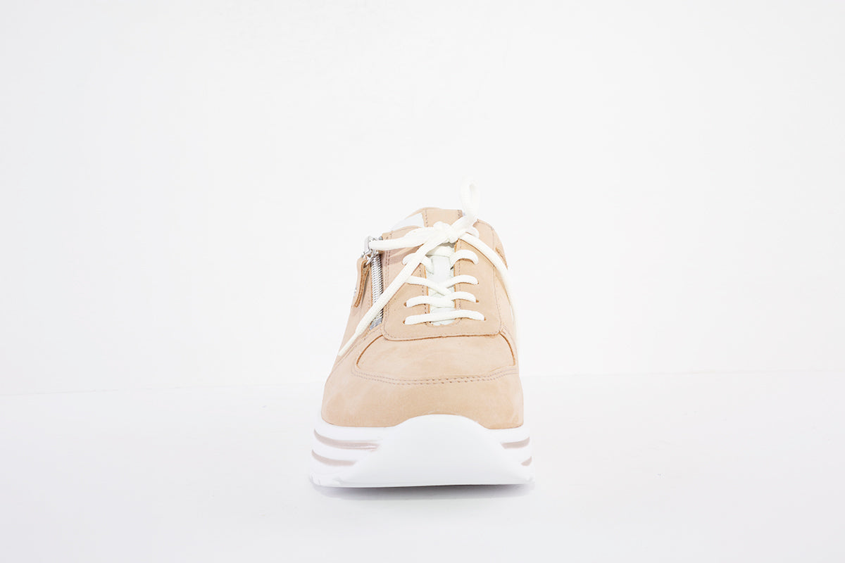 WALDLAUFER - 758008 213 LANA LACED SHOE -H WIDTH - TAN NUBUCK