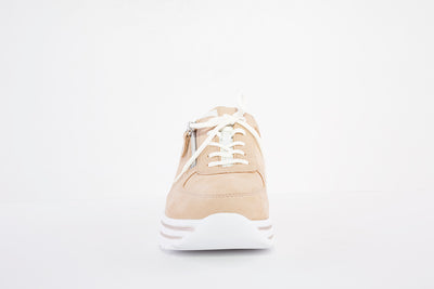 WALDLAUFER - 758008 213 LANA LACED SHOE -H WIDTH - TAN NUBUCK