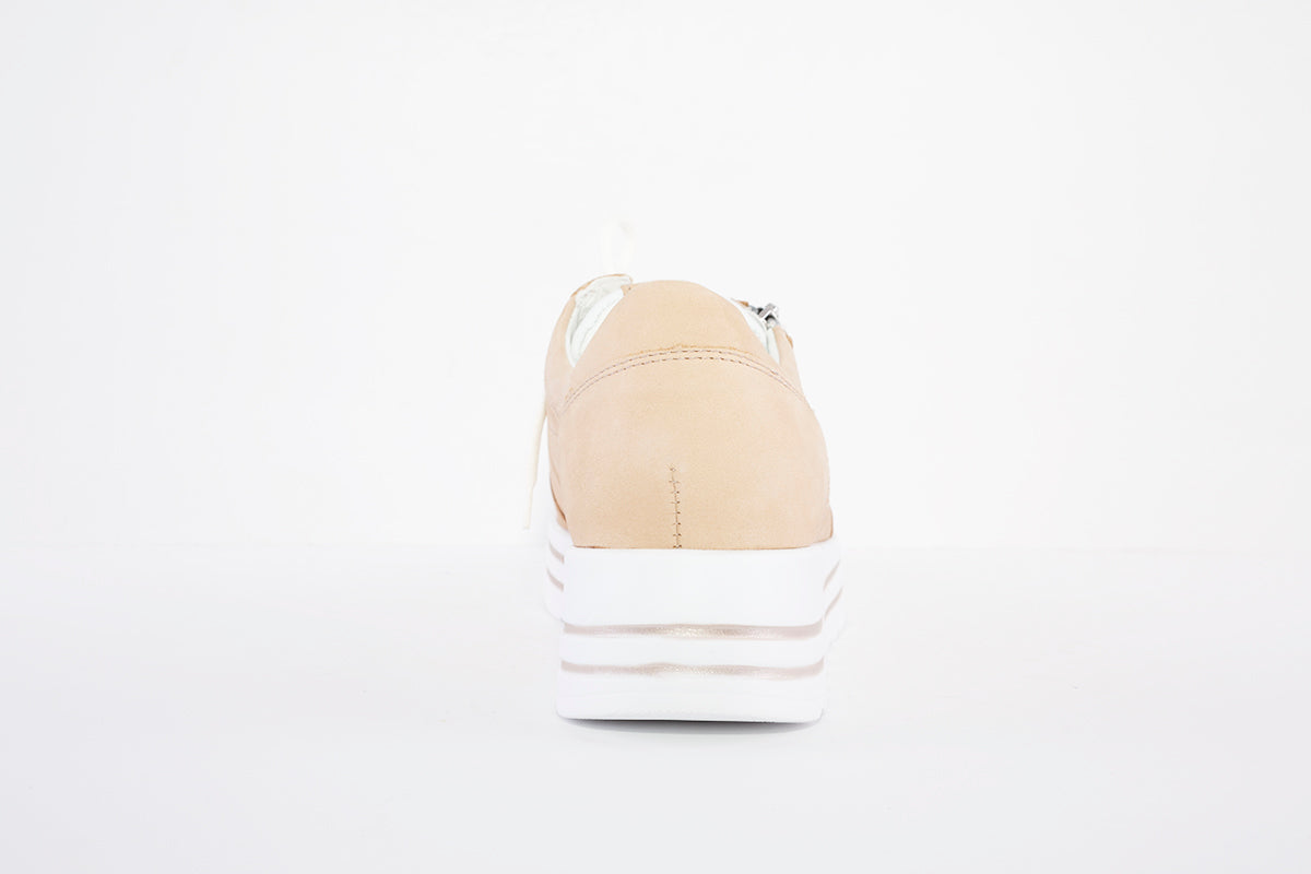 WALDLAUFER - 758008 213 LANA LACED SHOE -H WIDTH - TAN NUBUCK