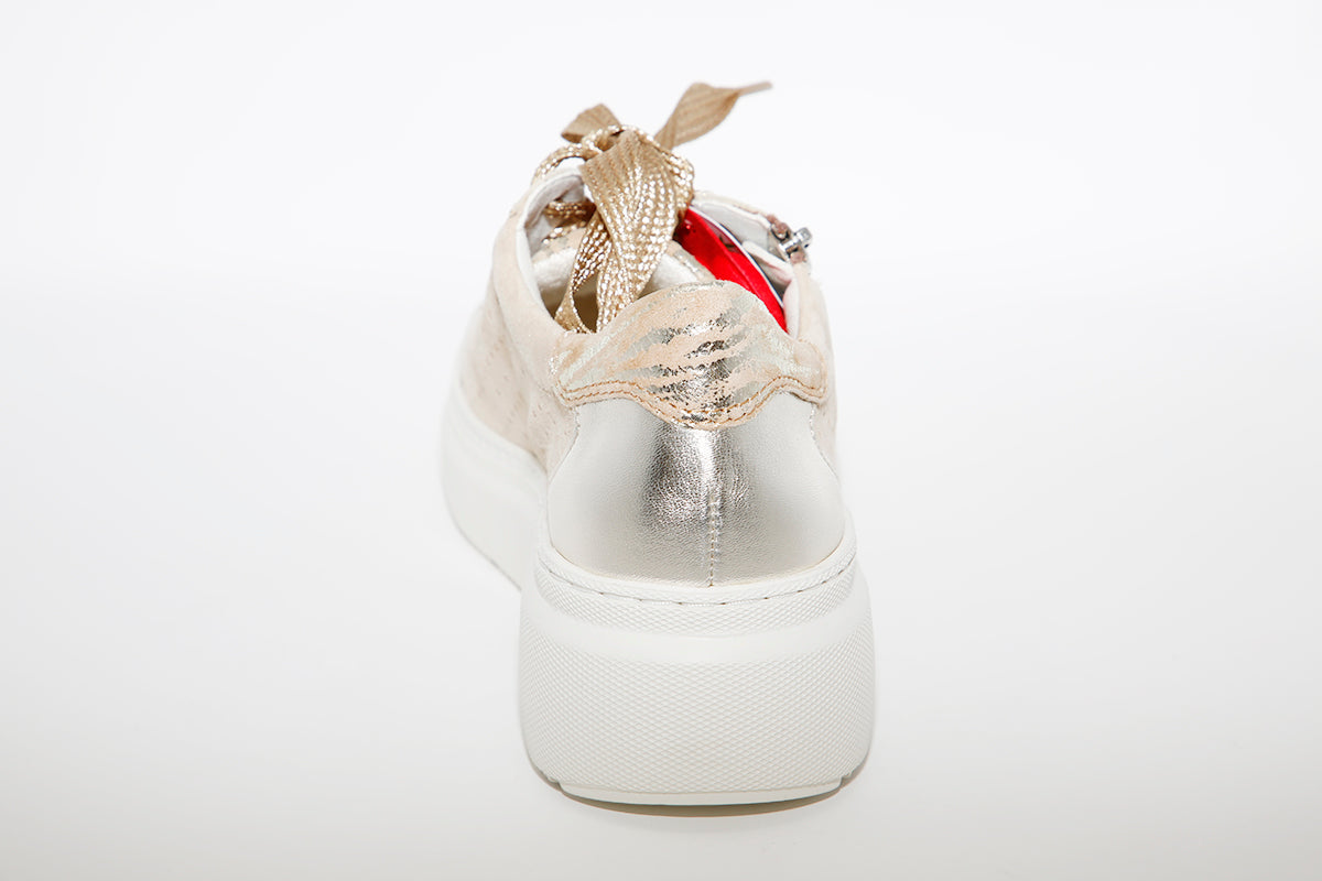 ARA - LACED TRAINER - GOLD MULTI