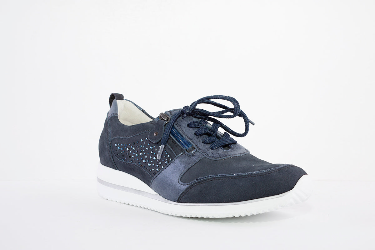 WALDLAUFER - 980006 405 HIMONA - LACED COMFORT SHOE - NAVY