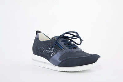 WALDLAUFER - 980006 405 HIMONA - LACED COMFORT SHOE - NAVY