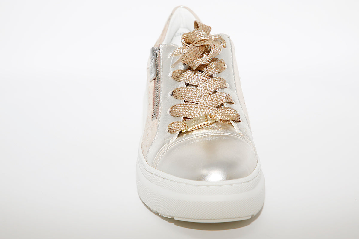 ARA - LACED TRAINER - GOLD MULTI