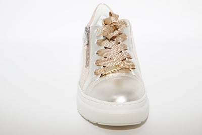 ARA - LACED TRAINER - GOLD MULTI