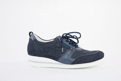 WALDLAUFER - 980006 405 HIMONA - LACED COMFORT SHOE - NAVY