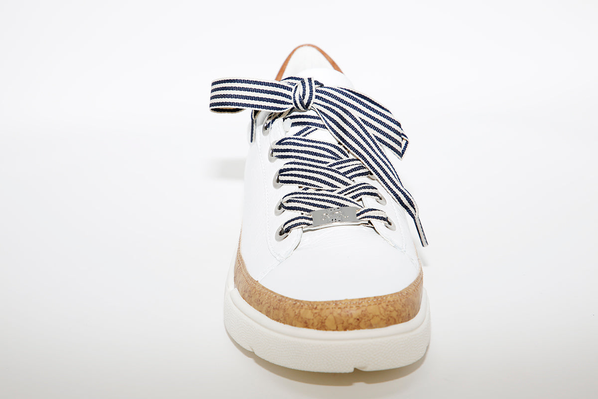 ARA - ROM  LACED TRAINERS - WHITE LEATHER