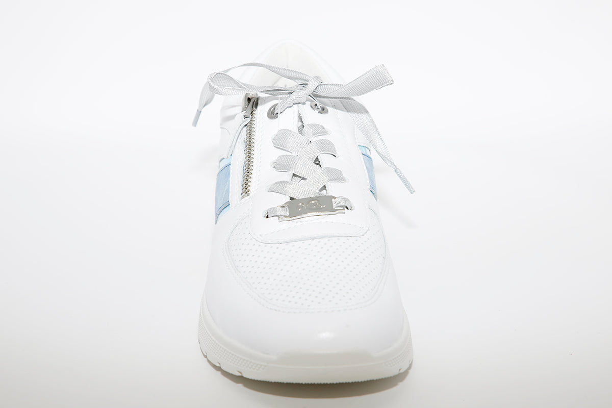 ARA - NEAPEL LACED TRAINERS - WHITE LEATHER