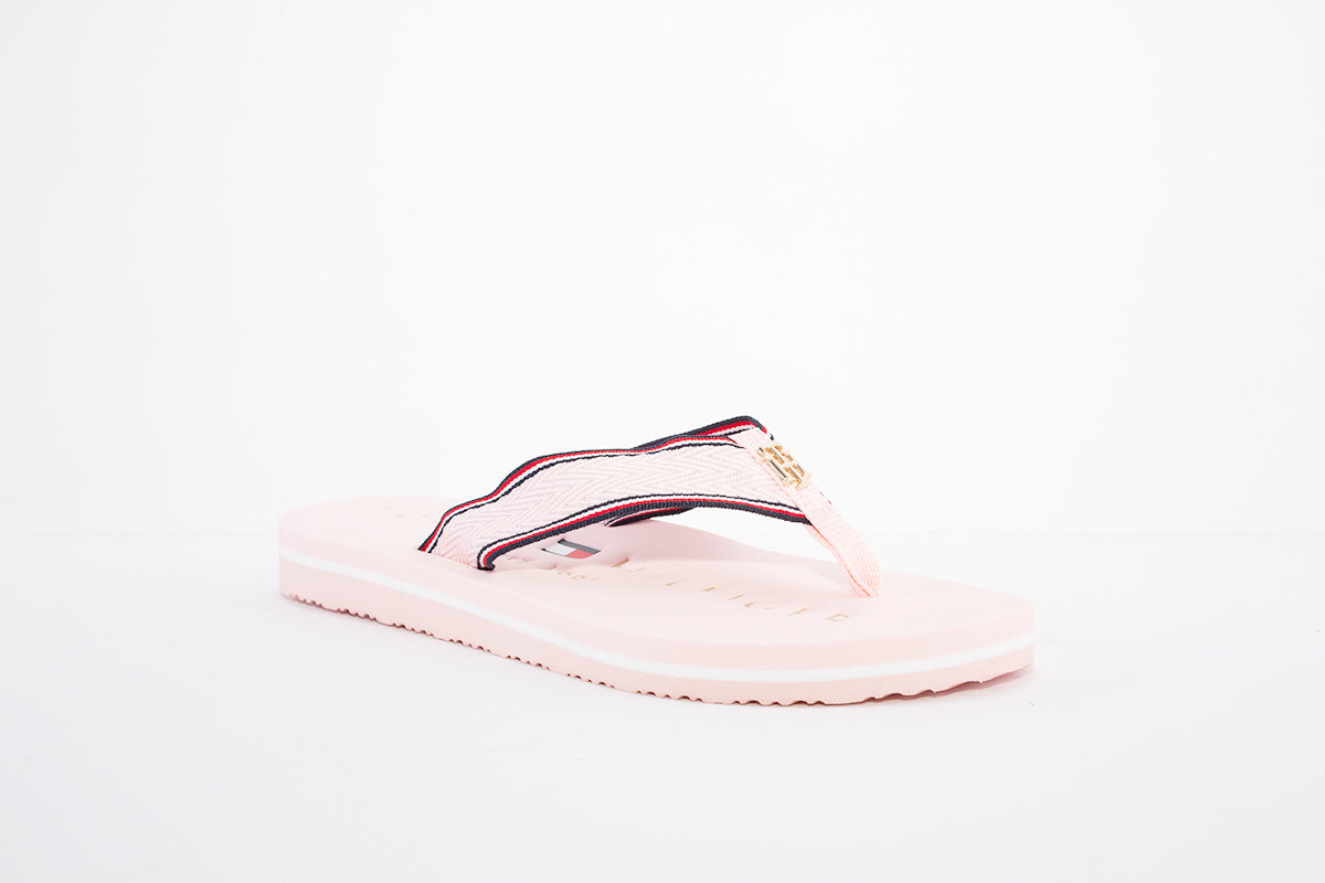 TOMMY HILFIGER - FW0FW06421 HARDWARE-FLAT TOE-POST MULE - PINK