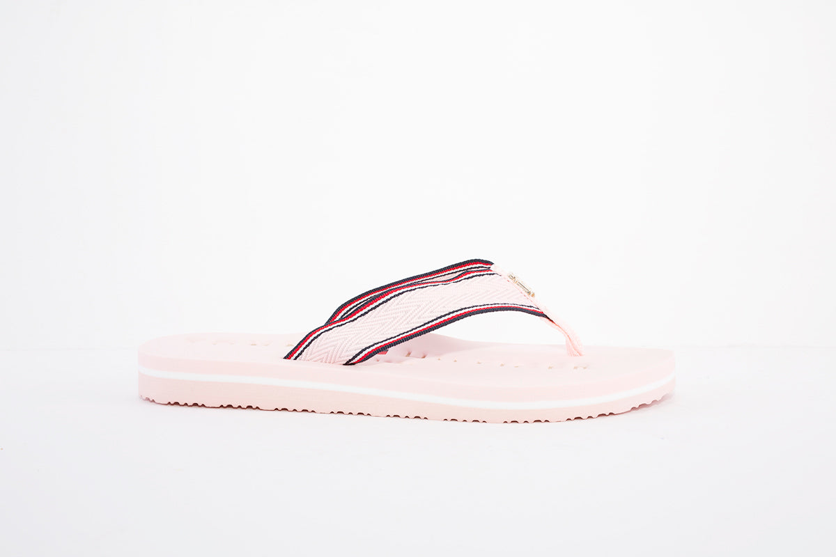 TOMMY HILFIGER - FW0FW06421 HARDWARE-FLAT TOE-POST MULE - PINK