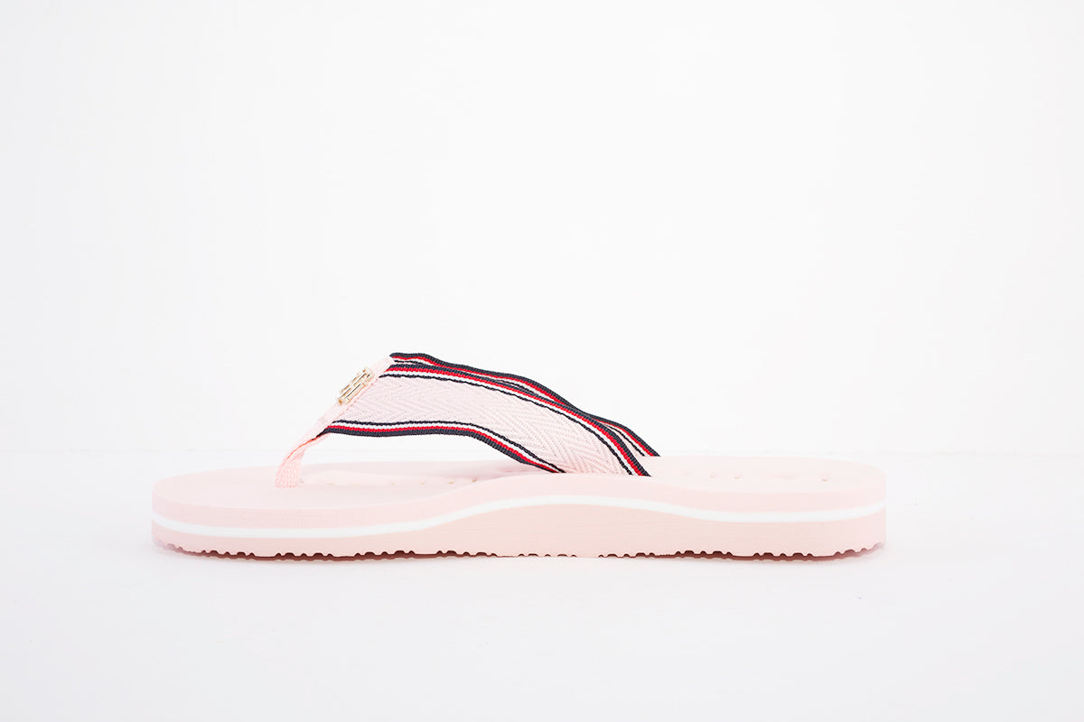 TOMMY HILFIGER - FW0FW06421 HARDWARE-FLAT TOE-POST MULE - PINK