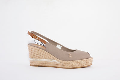 US POLO ASSN - ALYSSA004 WEDGE FASHION SANDAL - TAUPE