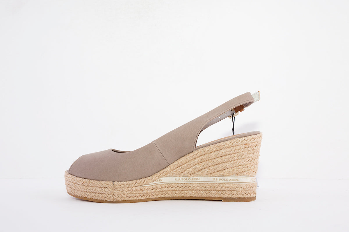 US POLO ASSN - ALYSSA004 WEDGE FASHION SANDAL - TAUPE