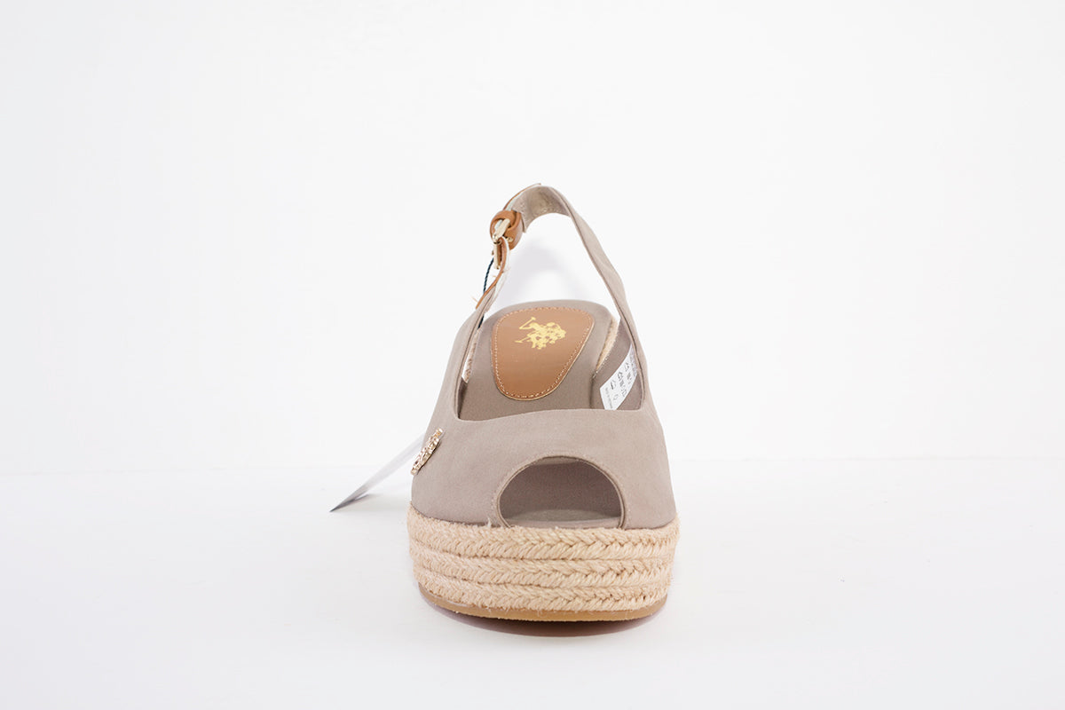 US POLO ASSN - ALYSSA004 WEDGE FASHION SANDAL - TAUPE