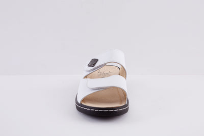 BELVIDA 10.219 DOUBLE VELCRO COMFORT MULE - WHITE