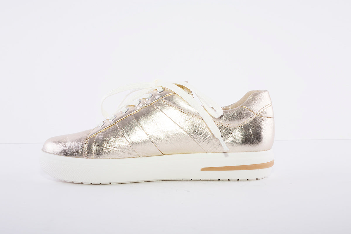 CAPRICE - LACED FASHION TRAINER - GOLD METALLIC
