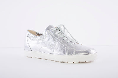 CAPRICE - 23650 LACE UP FASHION SHOE - SILVER METALLIC