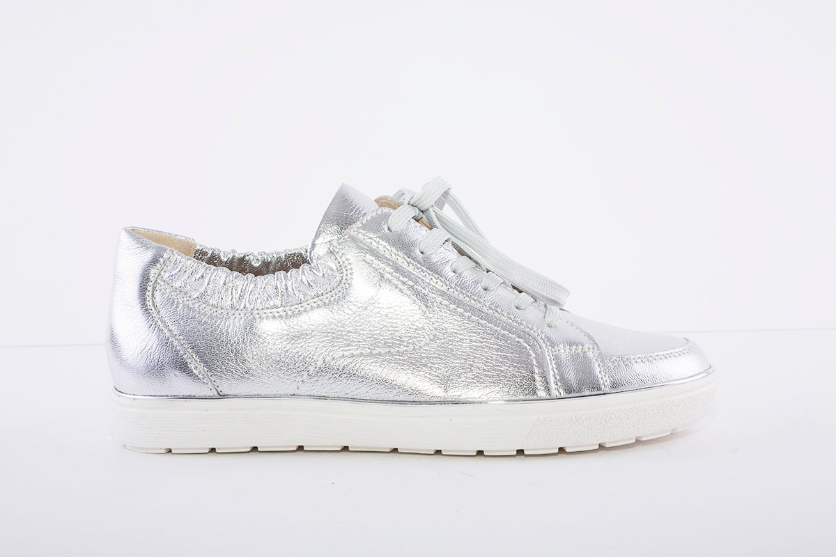 CAPRICE - 23650 LACE UP FASHION SHOE - SILVER METALLIC