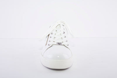 CAPRICE - LACED FASHION TRAINER - WHITE PATENT