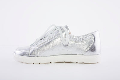 CAPRICE - 23650 LACE UP FASHION SHOE - SILVER METALLIC