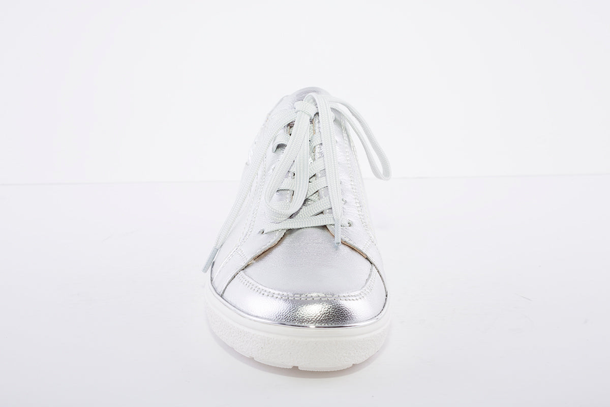CAPRICE - 23650 LACE UP FASHION SHOE - SILVER METALLIC