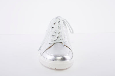 CAPRICE - 23650 LACE UP FASHION SHOE - SILVER METALLIC