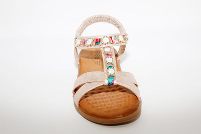 HEAVENLY FEET - Amber Rose Gold Flat Sandal