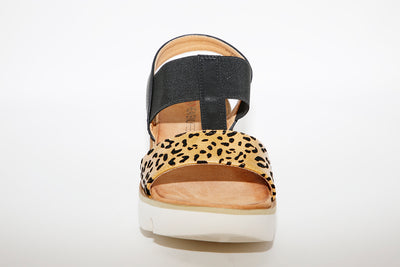 LDS PLATFORM SANDAL - BLACK LEOPARD