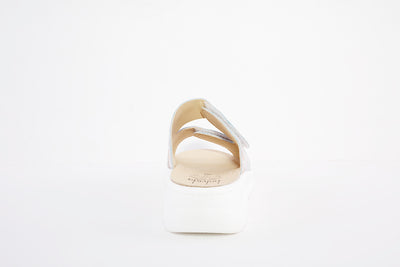BELVIDA 81.005 VELCRO STRAP COMFORT MULE - ROSE GOLD DOTS