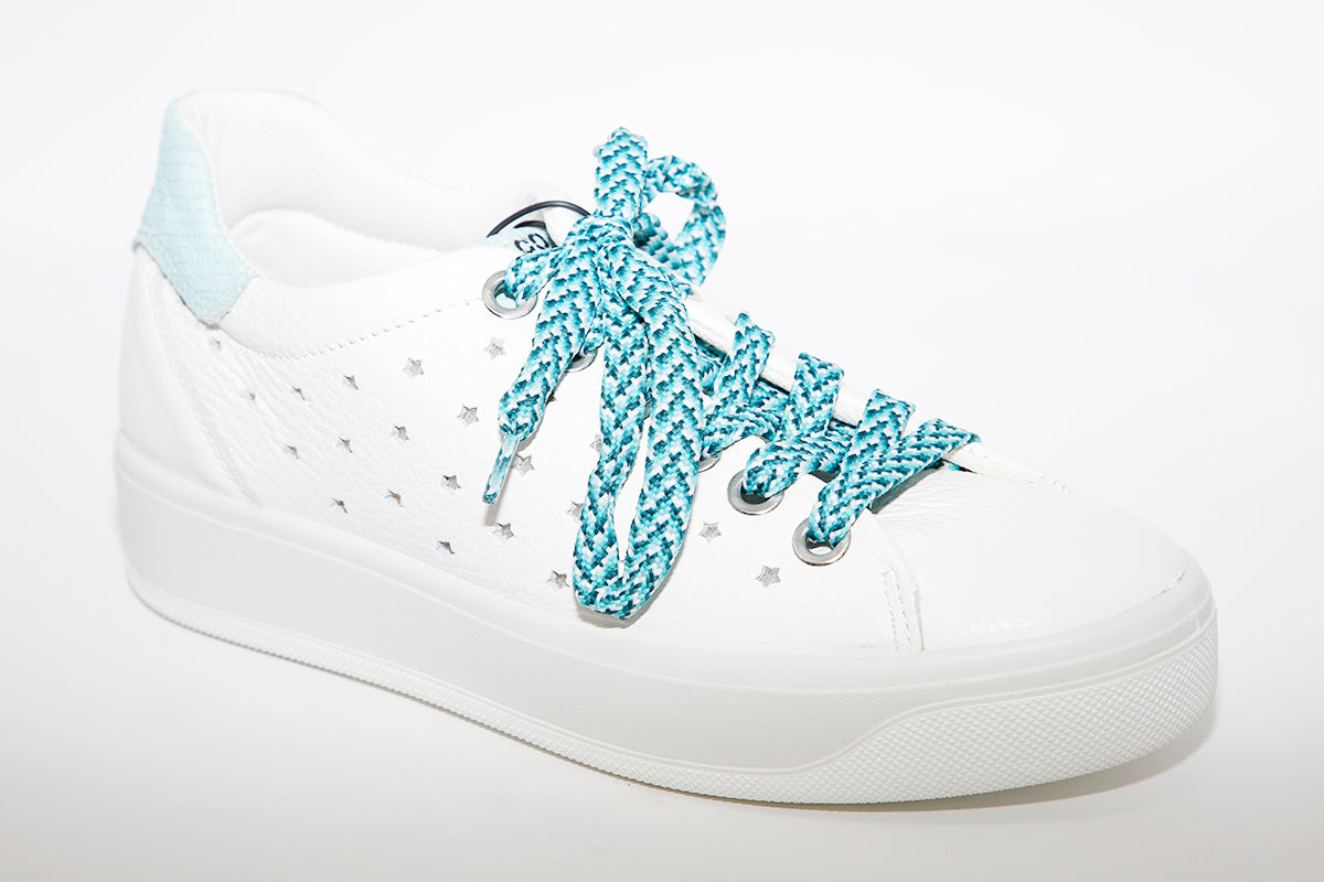 IGI & CO - FASHION LACED TRAINER - WHITE/BLUE