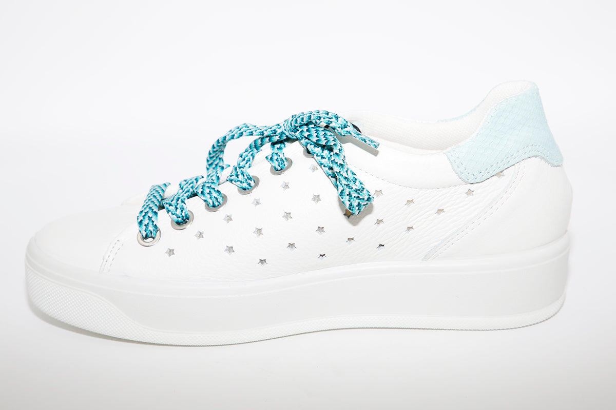 IGI & CO - FASHION LACED TRAINER - WHITE/BLUE