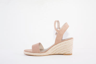 TAMARIS 28300-558 HIGH WEDGE FASHION SANDAL - DUSTY PINK SUEDE