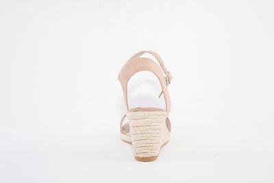 TAMARIS 28300-558 HIGH WEDGE FASHION SANDAL - DUSTY PINK SUEDE