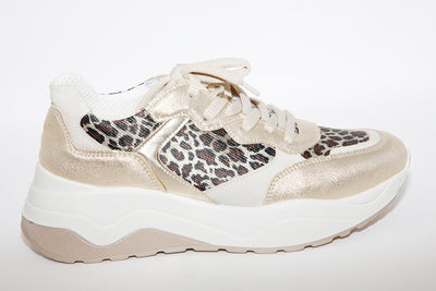 IGI & CO - WEDGE LACED TRAINER - GOLD