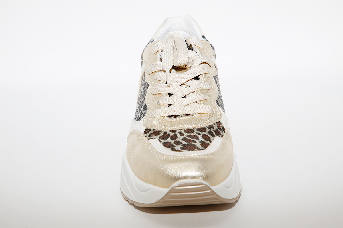 IGI & CO - WEDGE LACED TRAINER - GOLD