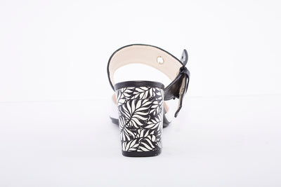 LODI - MARINA HIGH BLOCK HEEL DRESSY SANDAL - WHITE/BLACK