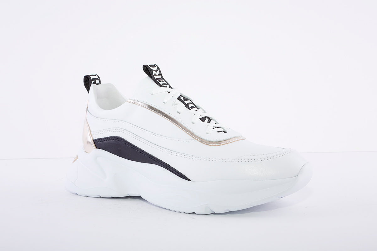 NeroGiardini - E115200D Wedge Laced Leather Sneakers - White
