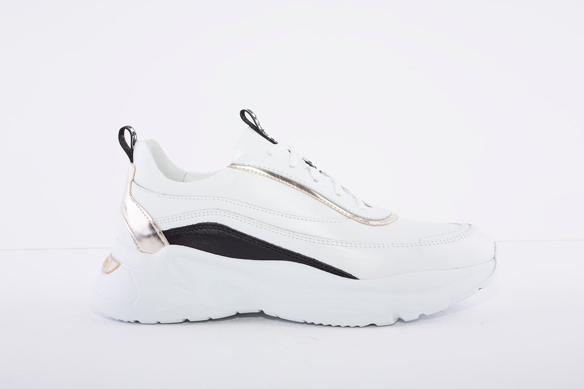 NeroGiardini - E115200D Wedge Laced Leather Sneakers - White