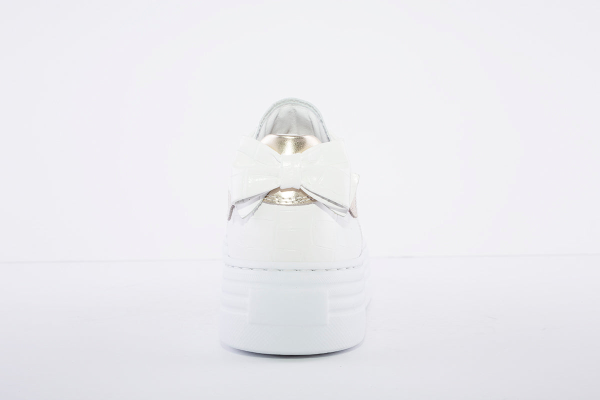 NeroGiardini - Platform Wedge Laced Leather Sneakers - Off White
