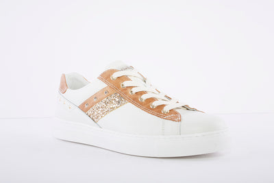 NeroGiardini - E115282D Leather & Suede Sneakers - Cream