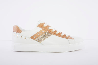 NeroGiardini - E115282D Leather & Suede Sneakers - Cream