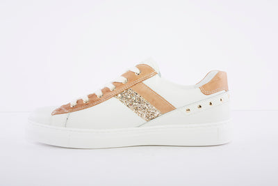 NeroGiardini - E115282D Leather & Suede Sneakers - Cream