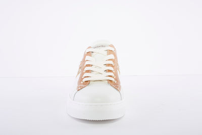 NeroGiardini - E115282D Leather & Suede Sneakers - Cream