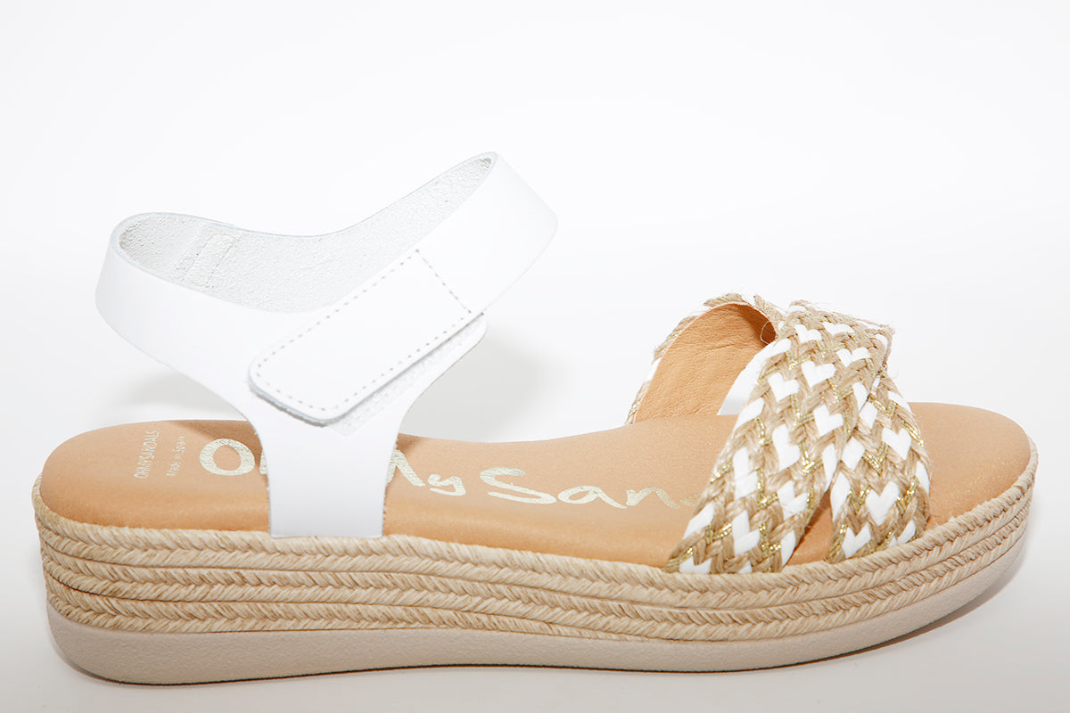 OH MY SANDALS - 4680 WHITE/GOLD