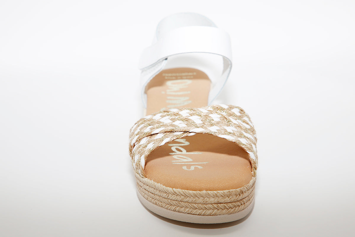 OH MY SANDALS - 4680 WHITE/GOLD