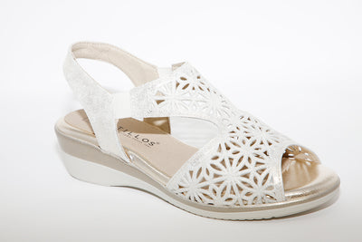 PITILLOS - 6010 LOW WEDGE SANDAL - GOLD