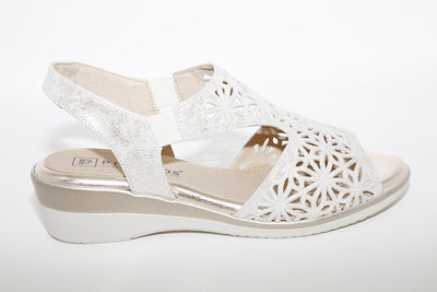 PITILLOS - 6010 LOW WEDGE SANDAL - GOLD