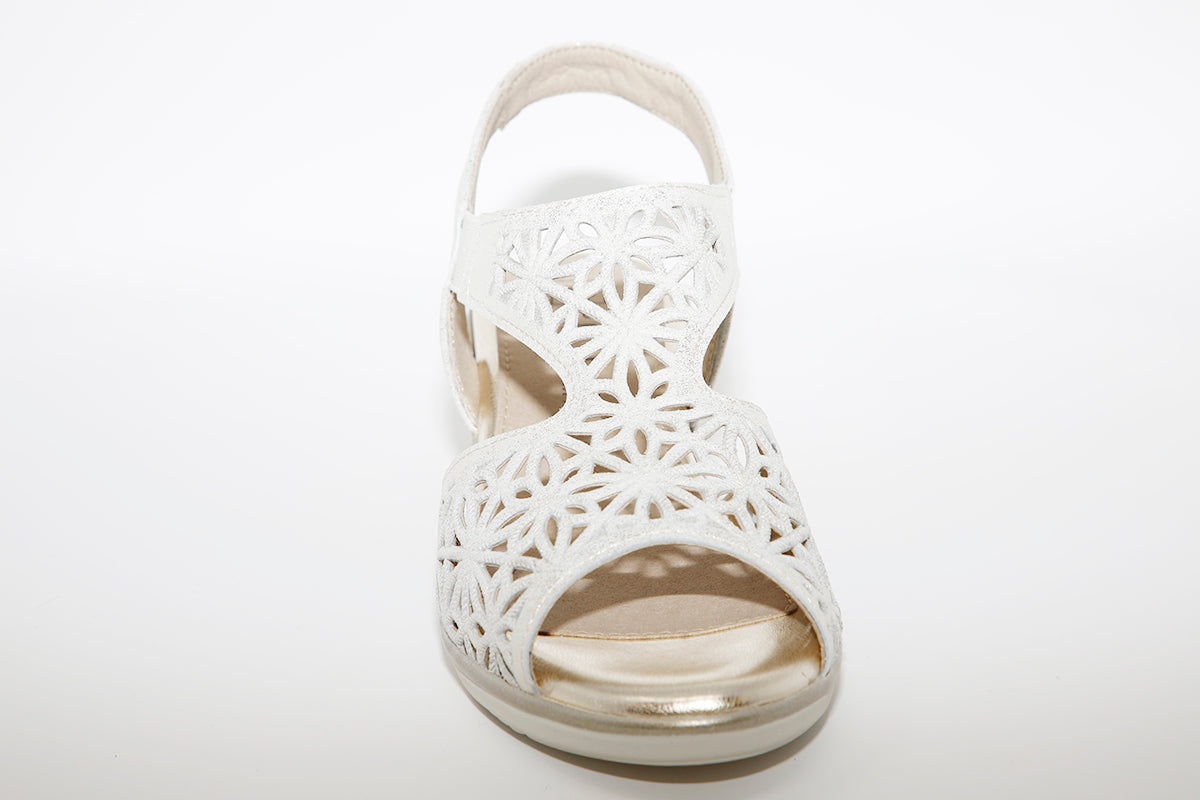 PITILLOS - 6010 LOW WEDGE SANDAL - GOLD